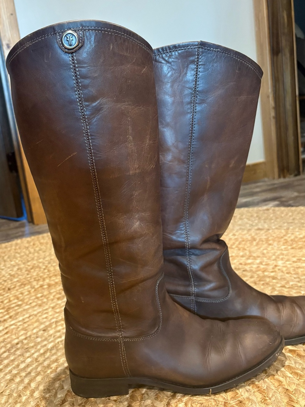 Tall Brown Leather Women’s Boots - Frye - Picture 2 of 13